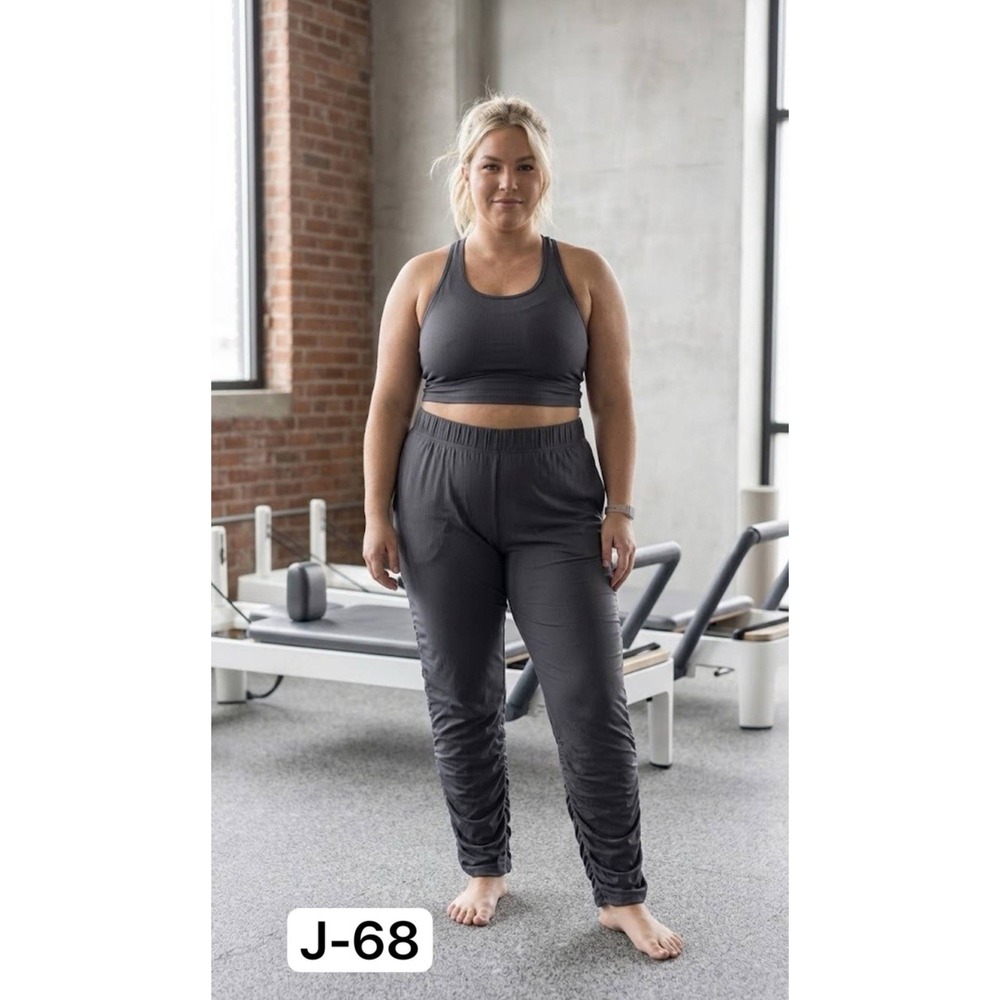 Lululemon Large Dark Grey Ruched Dance Studio Track Pants Lightweight Utility